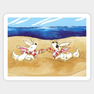 June Rabbits Sticker